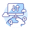 Global Data Transfer Illustration from UX Duotone Set | Free Download as SVG Vector and Transparent PNG | Streamline illustrations