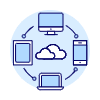 Multiplatform Sync Illustration from UX Duotone Set