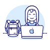 Hacker Backpack 1 Illustration from UX Duotone Set