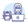 Hacker Backpack 4 Illustration from UX Duotone Set