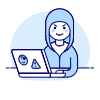 Hacker 1 Illustration from UX Duotone Set