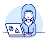 Hacker 5 Illustration from UX Duotone Set