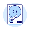 Hard Disk Illustration from UX Duotone Set