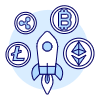 Crypto Rocket Illustration from UX Duotone Set