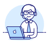 Customer Service Laptop 5 Illustration from UX Duotone Set