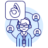 Customer Service Rating 1 4 Illustration from UX Duotone Set