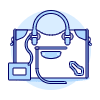 Yellow BLUE Purse Illustration from UX Duotone Set