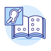 Braille Book Illustration from UX Duotone Set
