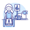 Disable Parking 6 Illustration from UX Duotone Set
