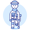 Disable Soldier 1 Illustration from UX Duotone Set