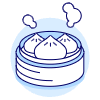 Steam Dumpling Illustration from UX Duotone Set