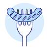Sausage Fork illustration - Free transparent PNG, SVG. No sign up needed.