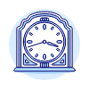 Metallic Vintage Clock Illustration from UX Duotone Set