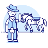 Cowboy Horse 1 Illustration from UX Duotone Set