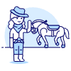 Cowboy Horse 4 Illustration from UX Duotone Set