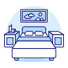 Double Bed Room illustration - Free transparent PNG, SVG. No sign up needed.