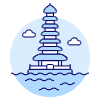 Bali Pagoda Illustration from UX Duotone Set