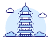 Chinese Pagoda 1 Illustration from UX Duotone Set
