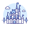 DISNEYLAND Castle Illustration from UX Duotone Set