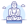 Great Buddha Illustration from UX Duotone Set