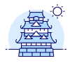 Japanese Castle Illustration from UX Duotone Set