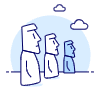Moai Illustration from UX Duotone Set
