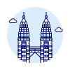 Petronas Twin Towers Illustration from UX Duotone Set