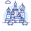 Saint Basil Cathedral Illustration from UX Duotone Set