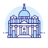 Saint Peter Basilica Illustration from UX Duotone Set