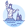Statue OF Liberty Illustration from UX Duotone Set