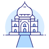 Taj Mahal Illustration from UX Duotone Set