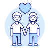 Gay Holding Hand 4 Illustration from UX Duotone Set