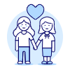 Lesbians Holding Hand 1 Illustration from UX Duotone Set