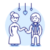 Lesbian Wedding 1 Illustration from UX Duotone Set