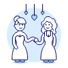 Lesbian Wedding 13 Illustration from UX Duotone Set