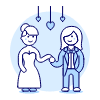Lesbian Wedding 7 Illustration from UX Duotone Set