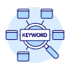 SEO Keyword Network Illustration from UX Duotone Set