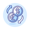 Currencies Exchange Illustration from UX Duotone Set