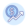 Dollar Increasing Illustration from UX Duotone Set