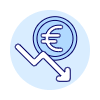 Euro Decreasing Illustration from UX Duotone Set