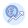 Euro Increasing Illustration from UX Duotone Set
