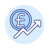 Pound Increasing Illustration from UX Duotone Set