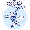 Money Fly 2 illustration - Free transparent PNG, SVG. No sign up needed.