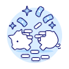 Piggy Bank Broken Illustration from UX Duotone Set