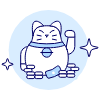 Lucky Cat Illustration from UX Duotone Set