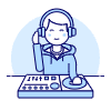 Dj Mix 1 Illustration from UX Duotone Set