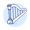 Instruments Harp Illustration from UX Duotone Set