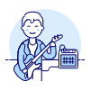 Singer Guitar 1 Illustration from UX Duotone Set
