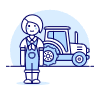 Farmer Tractor 2 illustration - Free transparent PNG, SVG. No sign up needed.