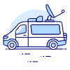 Broadcasting Van Illustration from UX Duotone Set